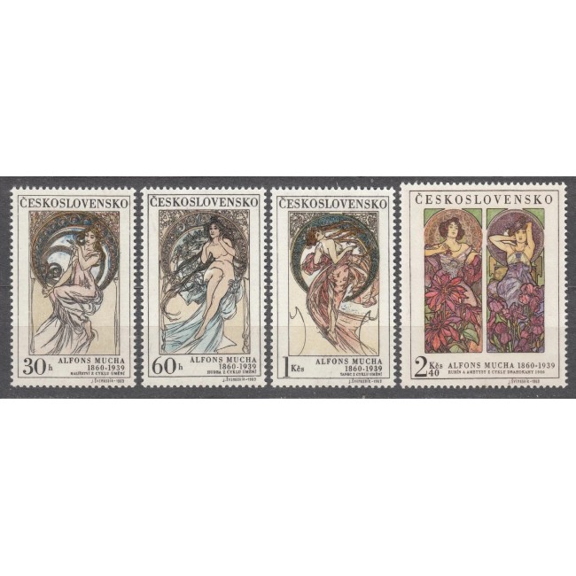 Cehoslovacia 1969 - Alphonse Mucha, arta, serie neuzata