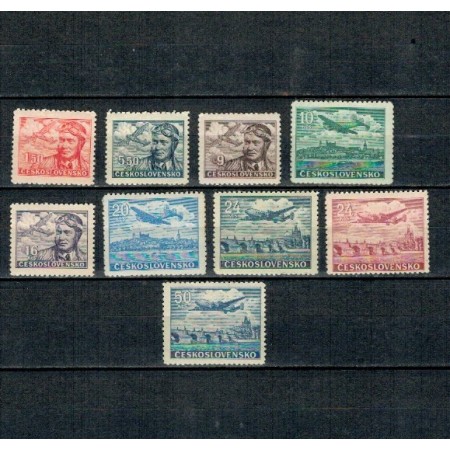 Cehoslovacia 1946 - Posta aeriana, avioane, serie neuzata