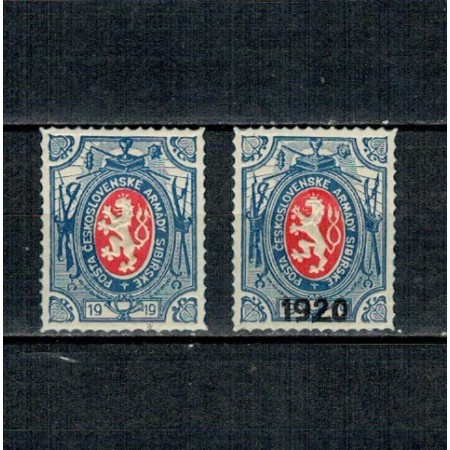 Siberia, Armata Cehoslovaca 1919/20 - Mi.No.7-8 neuzate