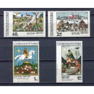 Cehoslovacia 1970 - Picturi Jozef Lada, arta, serie neuzata