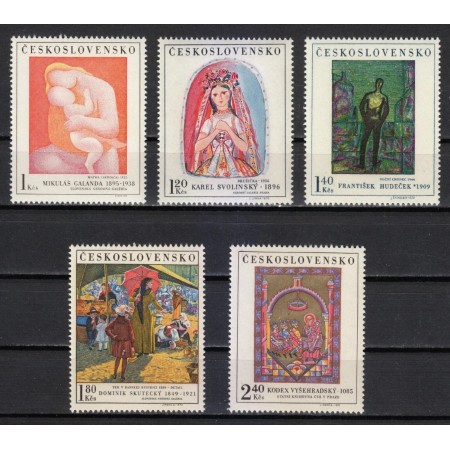 Cehoslovacia 1970 - Picturi din Galeria Nationala, serie neuzata