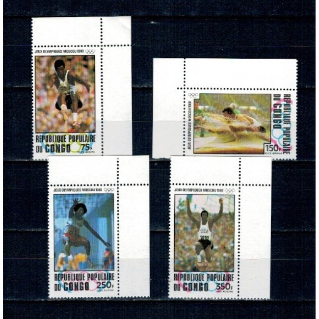 Congo 1980 - Jocurile Olimpice, sport, serie neuzata