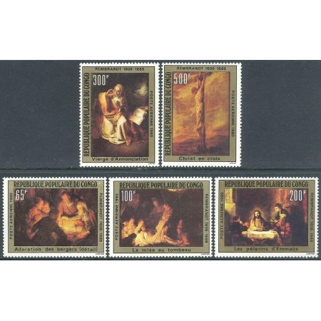 Congo 1980 - Picturi, Rembrandt, arta, serie neuzata