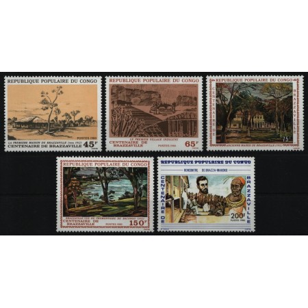 Congo 1980 - Centenarul Brazzaville, arta, serie neuzata