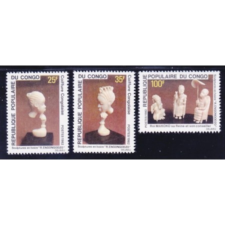 Congo 1982 - Statuete din fildeș, serie neuzata