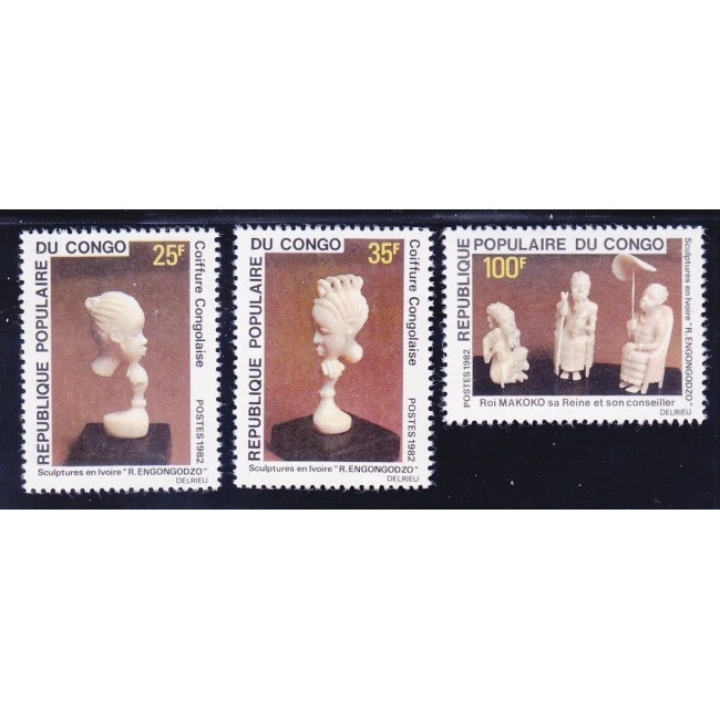 Congo 1982 - Statuete din fildeș, serie neuzata