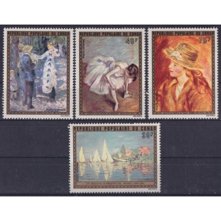 Congo 1974 - Pictura impresionista, arta, serie neuzata