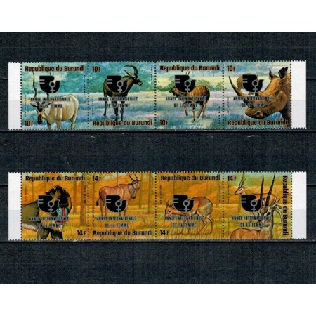 Burundi 1975 - Anul International al Femeii, supratipar pe fauna, serie neuzata