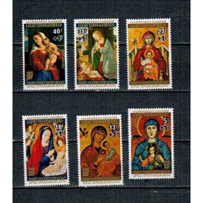 Burundi 1977 - Crăciun, suprataxa, arta, serie neuzata