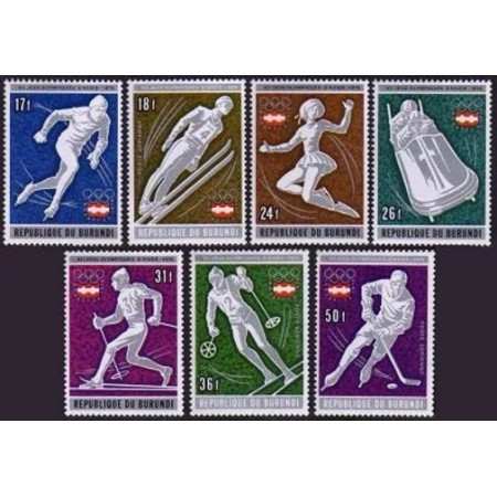 Burundi 1976 - Jocurile Olimpice Innsbruck, sport, serie neuzata