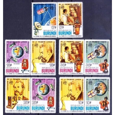 Burundi 1977 - Telefon, telecomunicații, serie neuzata