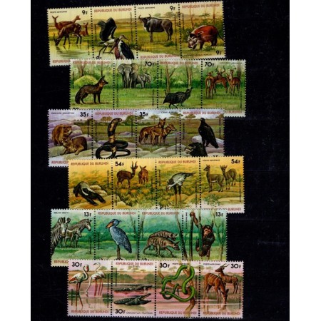 Burundi 1977 - Fauna, animale, Posta Aeriana, serie neuzata