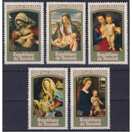 Burundi 1978 - Crăciun, picturi, arta, serie neuzata