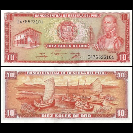 Peru 1976 - 10 soles oro UNC