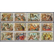 Burundi 1975 - Pictura, arta, Michelangelo, cu suprataxa, serie neuzata