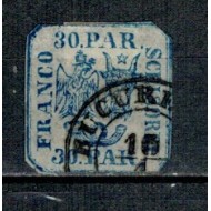 1862 - 30 parale, Principatele Unite, stampilat, cal. II