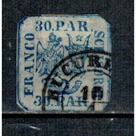 1862 - 30 parale, Principatele Unite, stampilat, cal. II