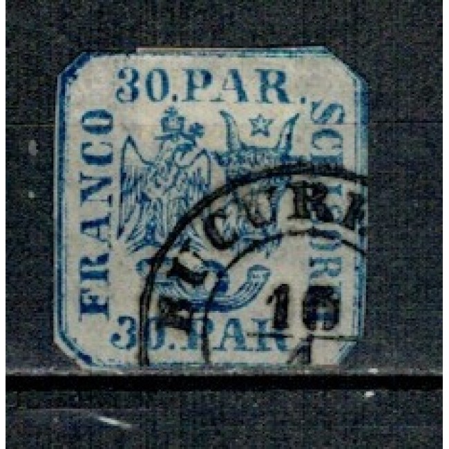 1862 - 30 parale, Principatele Unite, stampilat, cal. II