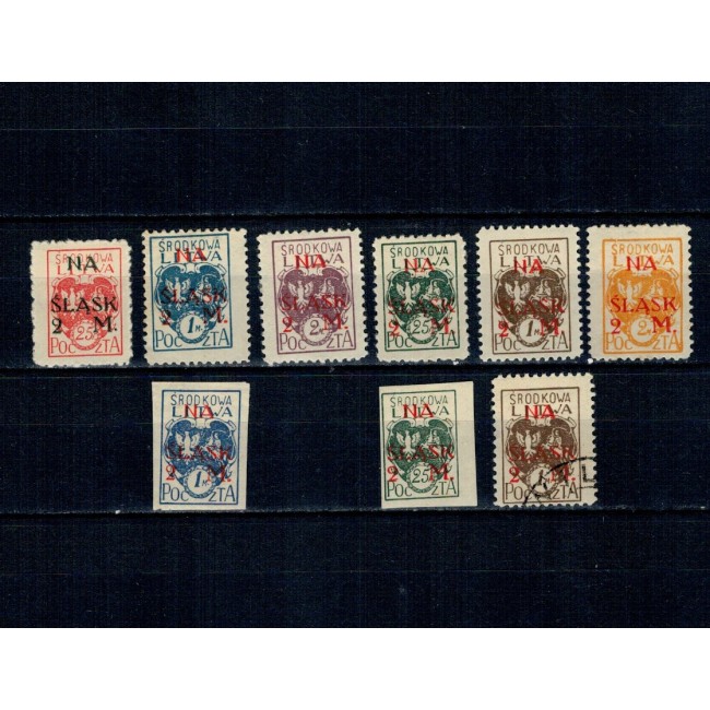 Lituania Centrala 1921 - Silesia Superioara, supratipar, serie