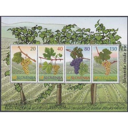 Slovenia 2000 - Struguri, flora, bloc neuzat