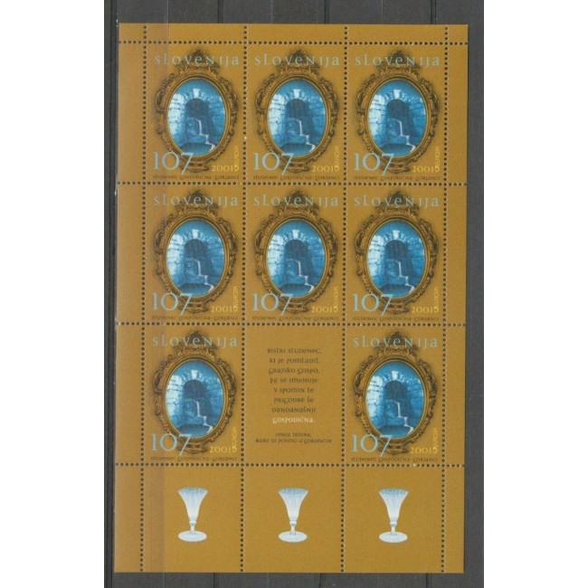 Slovenia 2001 - Europa, CEPT, apa, minicoala neuzata