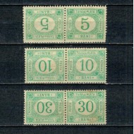 1908 - Taxa de plata, set perechi tete-beche nestampilate