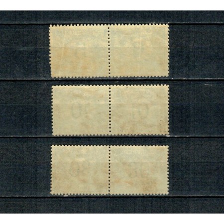 1908 - Taxa de plata, set perechi tete-beche nestampilate