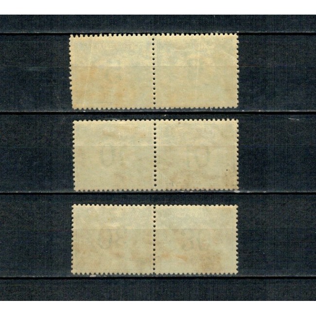 1908 - Taxa de plata, set perechi tete-beche nestampilate