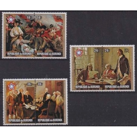 Burundi 1976 - Bicentenarul Revoluției Americane, arta, serie neuzata