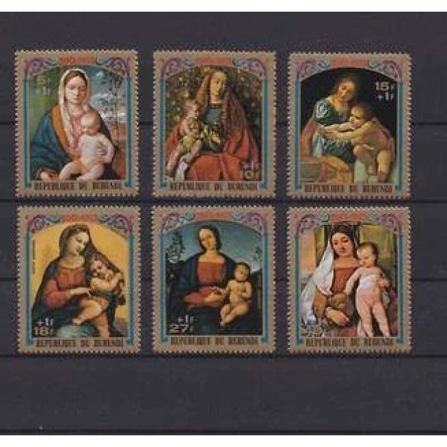 Burundi 1973 - Craciun, suprataxa, serie neuzata