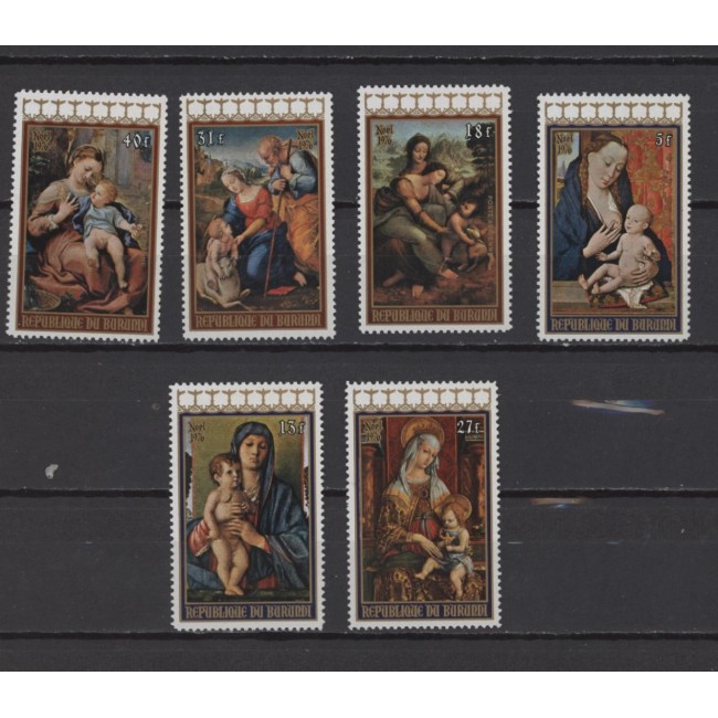 Burundi 1976 - Crăciun, picturi, arta, serie neuzata