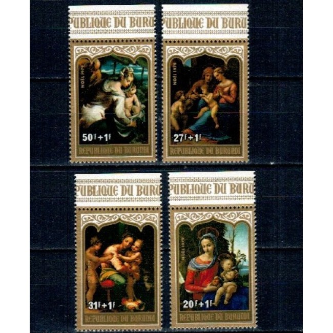 Burundi 1979 - Crăciun, suprataxa, picturi, arta, serie neuzata