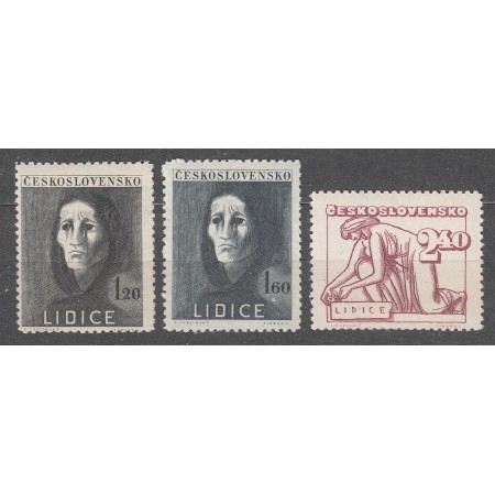 Cehoslovacia 1947 - Lidice, serie neuzata