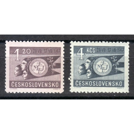 Cehoslovacia 1947 - Festivalul studentesc, serie neuzata