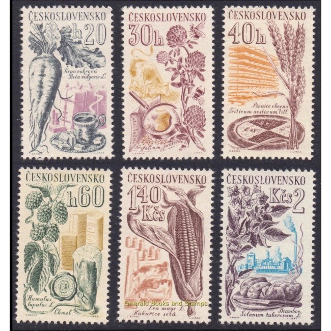 Cehoslovacia 1961 - Agricultura, plante, legume, serie neuzata