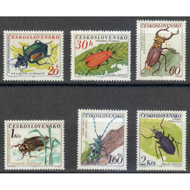 Cehoslovacia 1962 - Insecte, fauna, serie neuzata