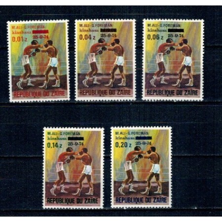 Zaire 1974 - Box, Muhammad Ali vs. George Foreman, supratipar, serie neuzata