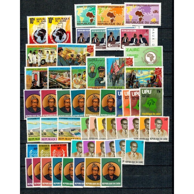 Zaire - Lot timbre neuzate