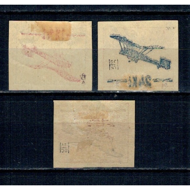 Cehoslovacia 1920 - Posta Aeriana, serie nedantelata cu supratipar ranversat, neștampilata, cu șarniere