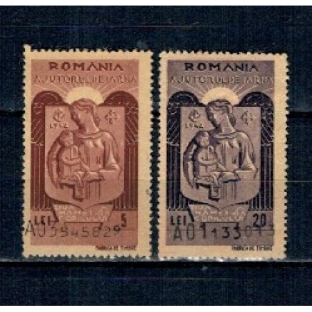 1942 - Ajutorul de iarna, 5Lei, 20Lei, timbre fiscale
