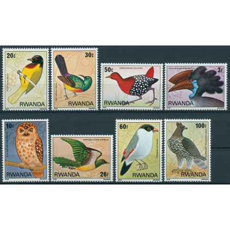 Rwanda 1980 - Păsări, serie neuzata
