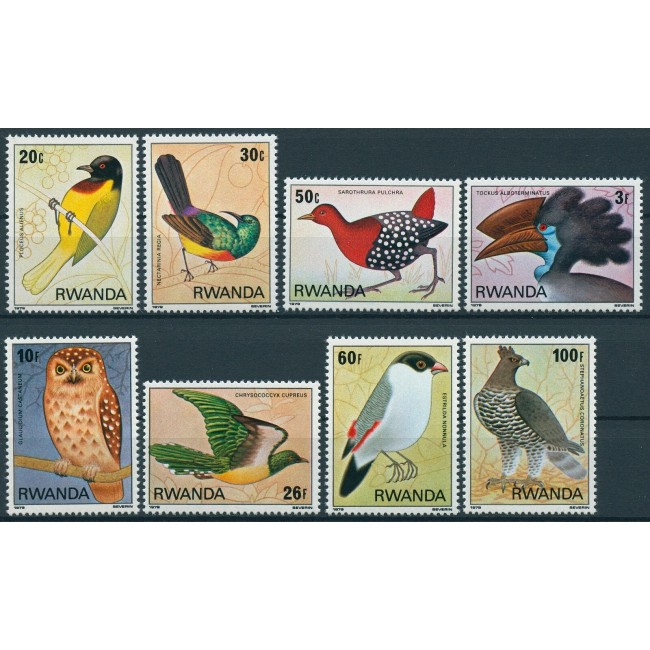 Rwanda 1980 - Păsări, serie neuzata