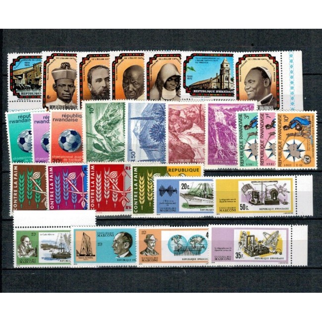 Rwanda - Lot timbre neuzate