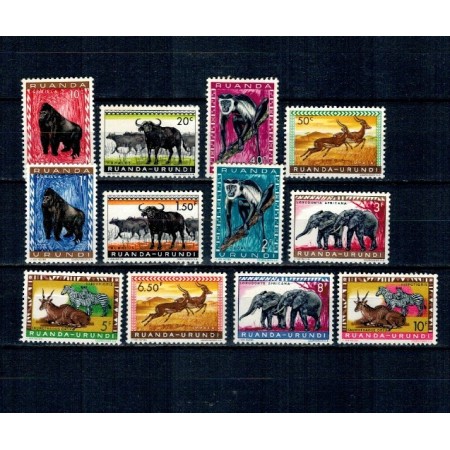 Ruanda-Urundi 1959 - Fauna, animale, serie neuzata