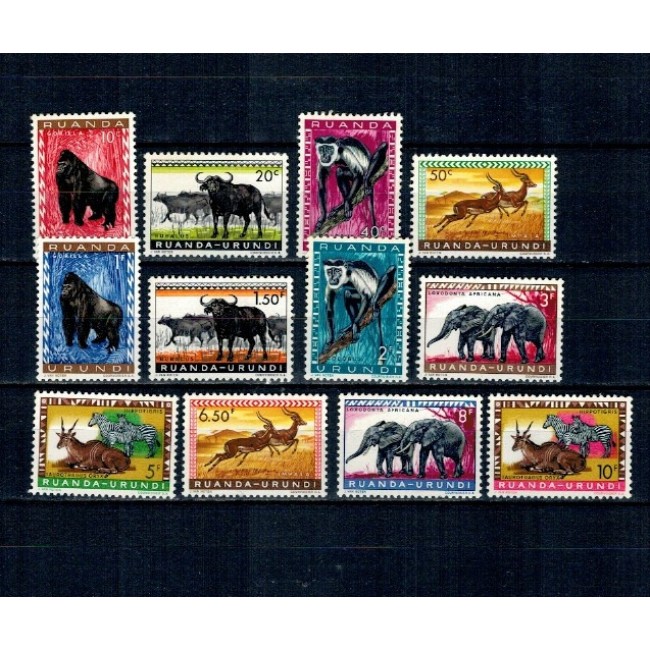 Ruanda-Urundi 1959 - Fauna, animale, serie neuzata
