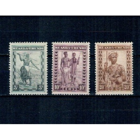 Ruanda-Urundi 1931 - Uzuale, motive locale, băștinași, Mi.No.58-60 neuzate