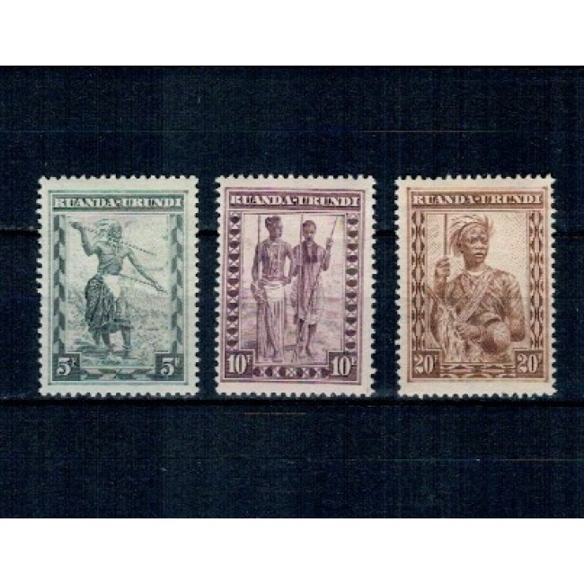 Ruanda-Urundi 1931 - Uzuale, motive locale, băștinași, Mi.No.58-60 neuzate