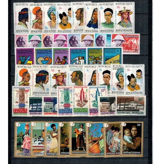 Rwanda - Lot timbre neuzate, serii