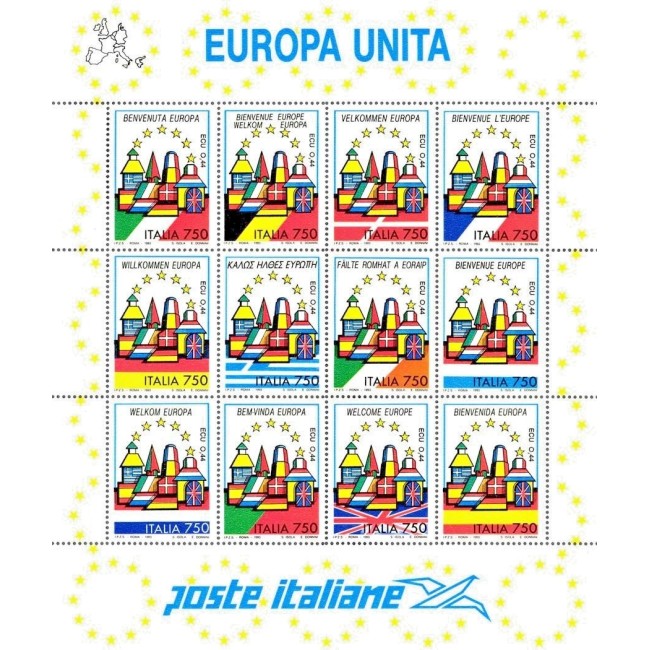 Italia 1993 - EUropa Unita, minicoala neuzata