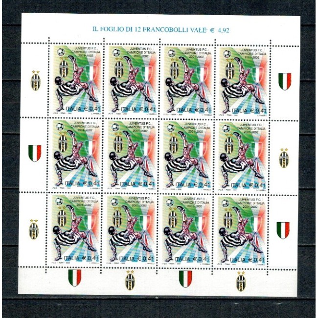 Italia 2002 - Fotbal, Juventus campioana, minicoala neuzata